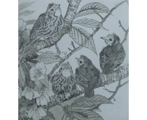 WOODCOCK, MARTIN (1935-2019) British (AR), The Cherry Tree Brood, a signed limited edition etching, numbered 20/75, signed. 1