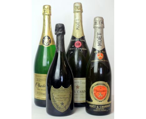 2 magnums (Champagne and Sparkling Wine) together with 2 bottles Champagne to include Dom Perignon 1983 and comprising: 
1 bo