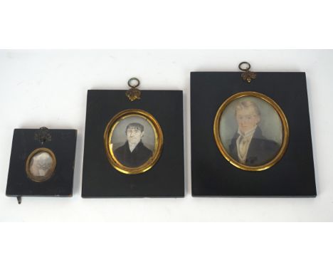 A Victorian portrait miniature on paper
Depicting a gentleman, 19th Century daguerreotype depicting Joseph Franks and a Victo