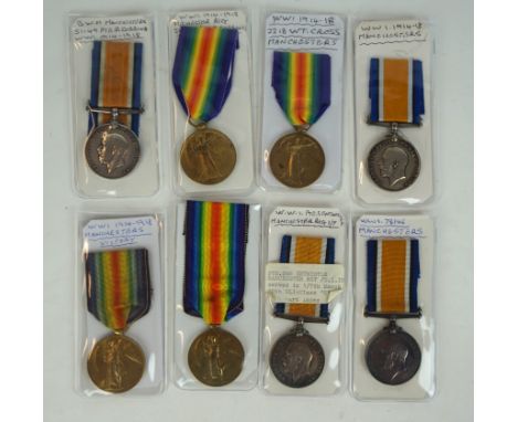 A WWI pair matched medals
Awarded to 51149 Private R. J. W. Cobbing, British war medals awarded to members of the Manchester 