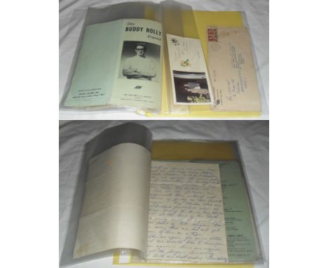 Of Buddy Holly Interest
A letter from Buddy Holly's mother in reply to a fan letter sent by the vendor in the early 60s. The 