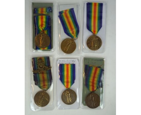 A collection of WWI victory medals awarded to Members of the Royal Engineers
Comprising 6479 Sapper J. Hughes, 159834 A. Bedf