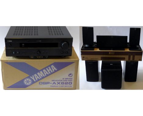 KEF Surround Sound System
Comprising KUBE1 Subwoofer, Model 80c Centre Speaker, KHT7005 Soundbar, a Pair of Q10 Speakers and 