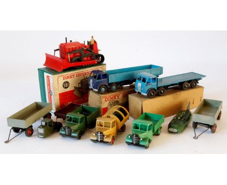 Eleven Dinky commercial vehicles
Comprising boxed Dinky Super toys No. 561, Blaw Knox bulldozer with original inner card pack