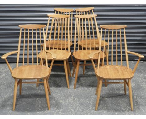 SET OF 6 ERCOL STYLE CHAIRS 