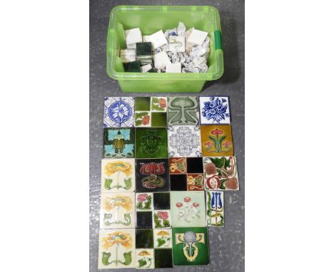 BOX OF ASSORTED CERAMIC TILES 