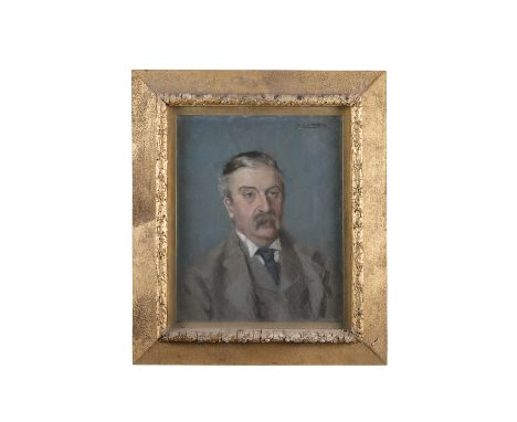 ALICE K KINKEAD (c.1906)Portrait of Gentleman in a grey suit Pastel, 54 x 55cm Signed and dated 