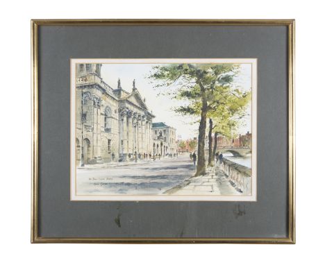 A FRAMED PRINT AFTER COLIN GIBSON 'The Four Courts Dublin'29 x 39cm