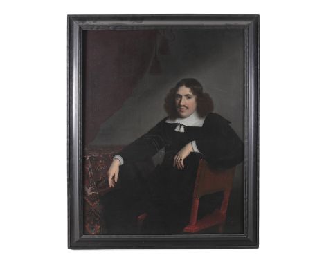 ATTRIBUTED TO ISAACK LUTTICHUYS (1616-1673)Portrait of a 17th Century Gentleman, Seated in an InteriorOil on canvas, 127 x 10