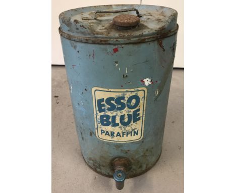 A vintage Esso Blue paraffin can with tap.   Approx. 44cm tall.