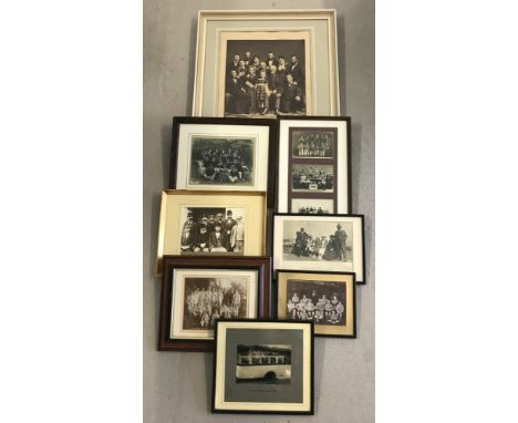 A collection of 8 period photographic portrait prints. Dating from c.1890 to 1944. Largest H58cm x W50cm.