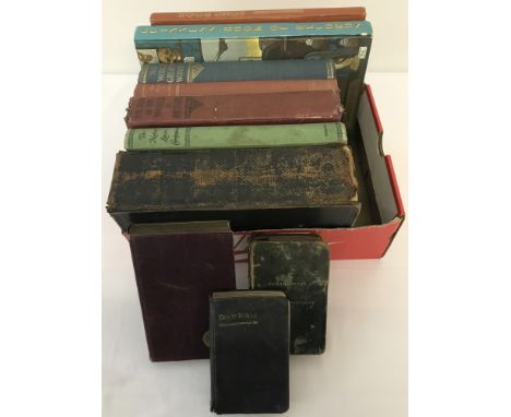 A small quantity of vintage books to include an 1852 family Bible.  