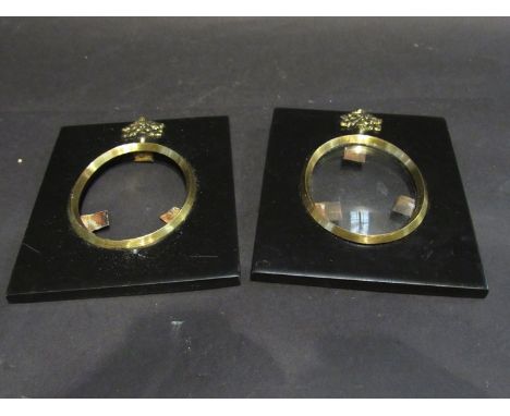 A pair of miniature portrait picture frames, 11cm tall
