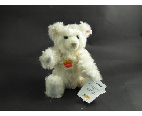 A limited edition curly white Steiff bear