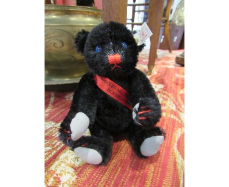 A Steiff black Jarrolds millennium white tag bear