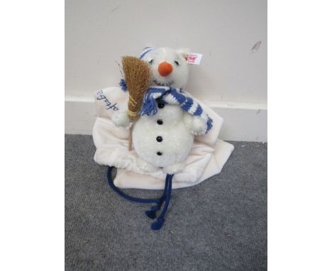 A limited edition white Steiff snowman bear