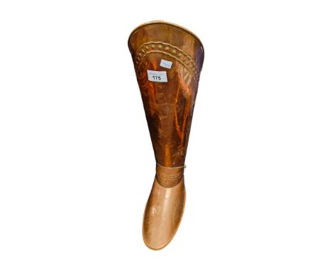 COPPER BOOT SHAPED STICK STAND 