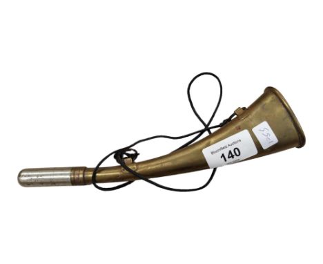 OLD BRASS HUNTING POCKET HORN 