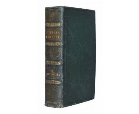 Dickens, Charles. The Life and Adventures of Nicholas Nickleby, first edition, half-title, engraved portrait frontispiece, ti