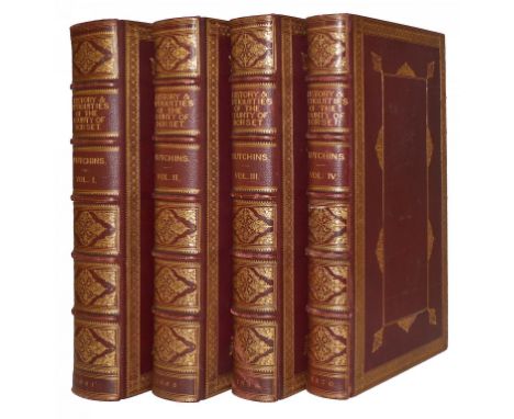 Hutchins, John. The History and Antiquities of the County of Dorset, 4 volumes, third edition, large paper, titles printed in