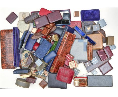 Miscellaneous ring and jewel boxes, Edwardian and first half 20th c  Mixed condition