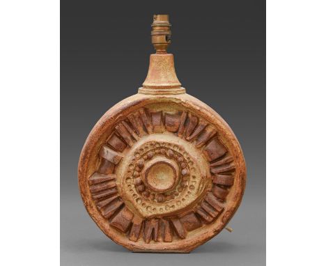 Studio Pottery. Bernard Rooke (1938-) - Lamp, stoneware, 31cm h excluding fitment  In good condition