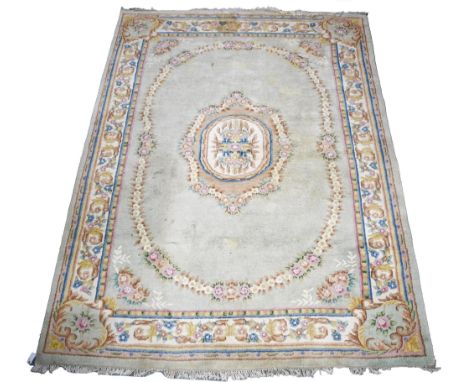 An Indian Savonnerie carpet, 283 x 364cm and an Indian Savonnerie carpet,&nbsp;308 x 460cm 