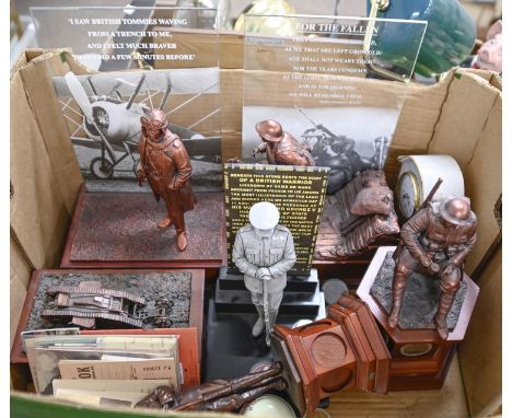 A miniature hardstone terrestrial globe, 14cm h and other miscellaneous items, including anniversary clock, banker's lamp and