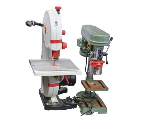 A Jet JWBS-9 band saw and a NU tool CH10 5-speed drill press 