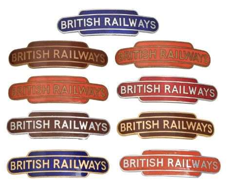 Railwayana. Miscellaneous British Railways totem cap enamel badges, by J R Gaunt, London and J Pinches, London (10)  Good con