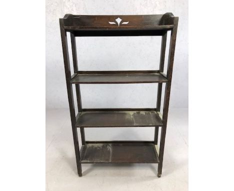 Four tier vintage bookcase, approx 56cm x 20cm x 102cm tall