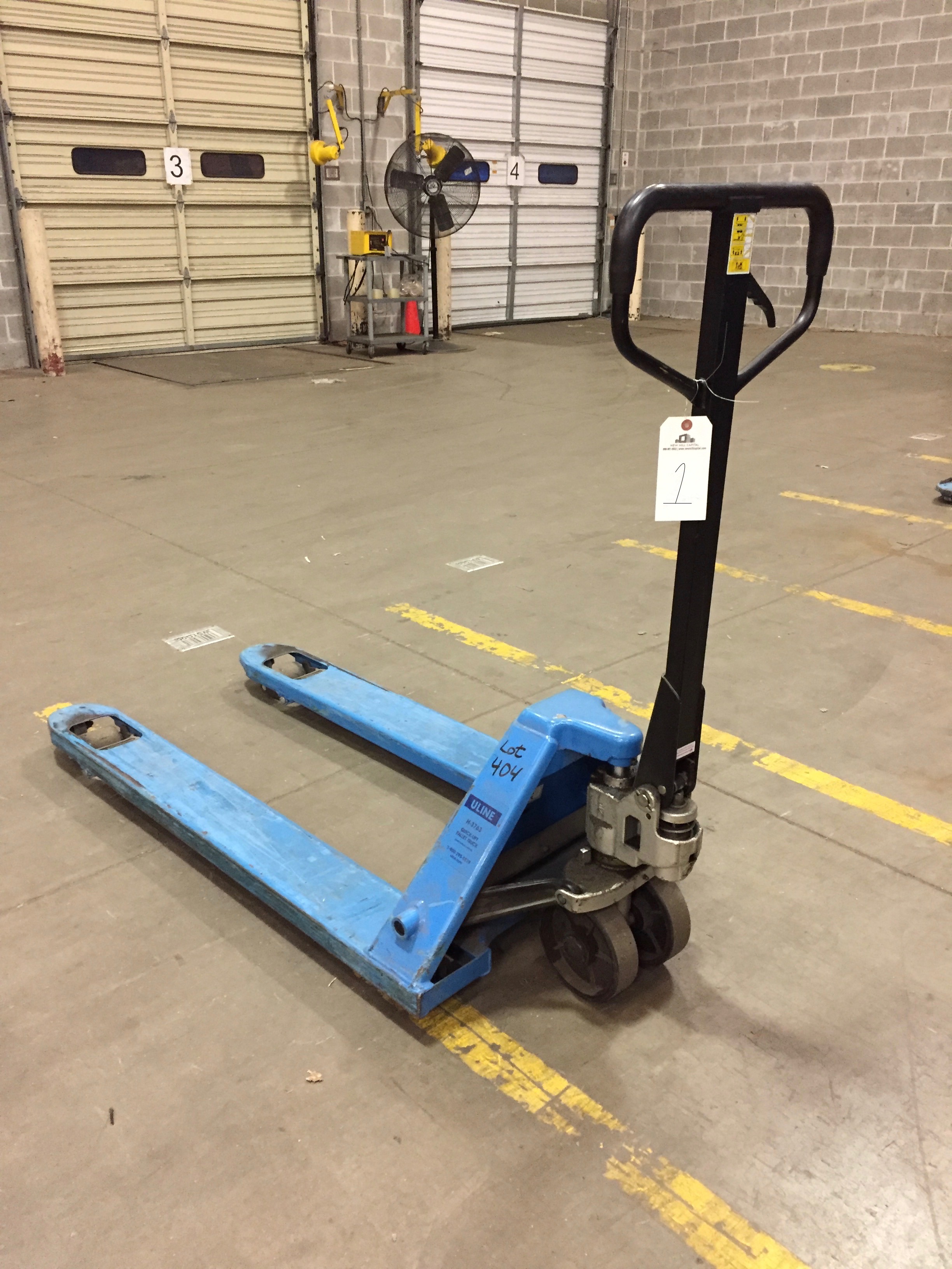 Two (2) ULine H3763 Pallet Jacks; One (1) Uline H3762 Pallet Jack