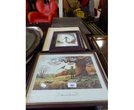 A Collection of Sporting Prints, Pictures, Tapestry Etc