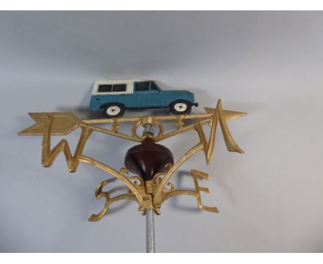 A Cast Metal Weather Vane with Land Rover Motif and Wall Fixing Bracket,  (Plus VAT) 