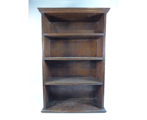A Mahogany Three Shelf Open Bookcase, 60 x 23 x 90 Cm High
