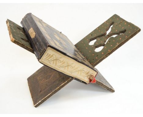A 19th century or earlier Koran, having belonged to Sheikh Salim Al Bishni, with letter dated February 1916, the book hand wr