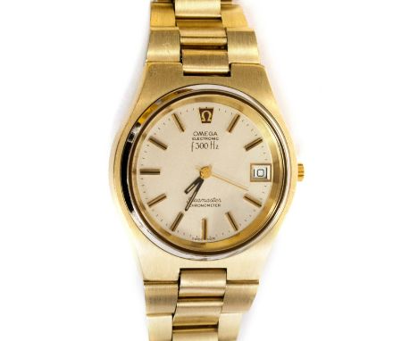 Omega, a gents Omega Electronic Seamaster Chronometer, 3.5cm circular dial with date aperture at 3 o'clock, baton numerals, g