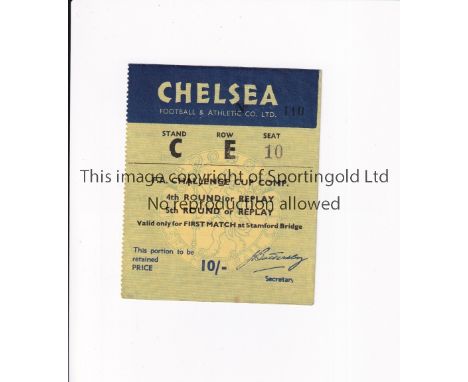 CHELSEA      Home FA Cup ticket from the 1960's. Possibly v Huddersfield Town 1963/4     Good