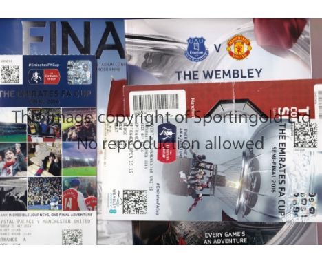 MANCHESTER UNITED     Three programmes with tickets for matches at Wembley v Wigan Athletic 2013 Community Shield, ticket sli