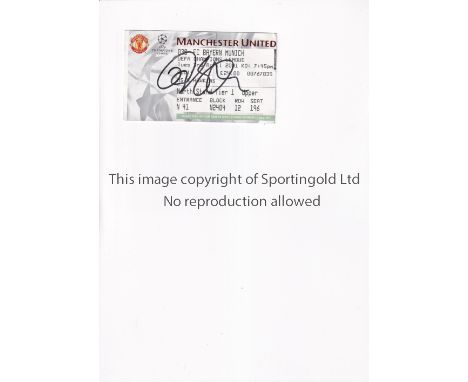 MANCHESTER UNITED / RYAN GIGGS / AUTOGRAPH       Ticket for the home UEFA Champions League match v FC Bayern Munich 3/4/2001,