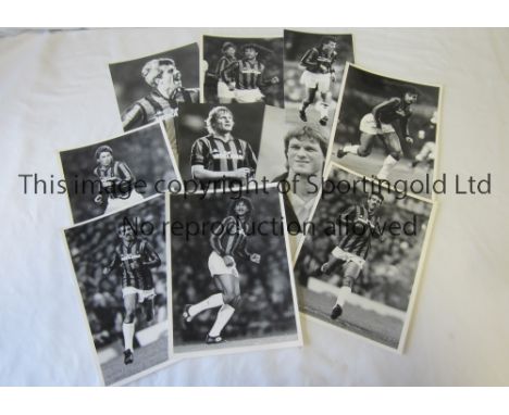 PRESS PHOTOS / AC MILAN       Ten B/W photos with stamps on the reverse from the 1980's, the largest is 9" X 7" and all are a