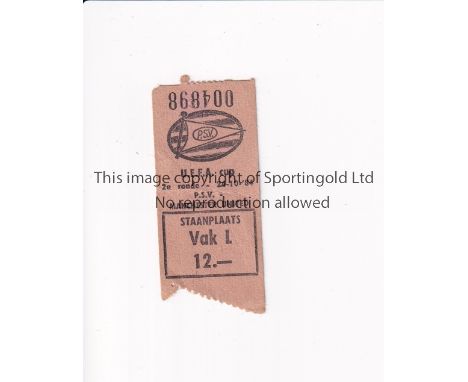 MANCHESTER UNITED         Ticket for the away UEFA Cup tie v PSV Eindhoven 24/10/1984.     Generally good 