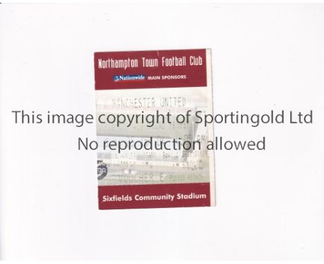 MANCHESTER UNITED 2004 FA CUP        Ticket for the away FA Cup 4th round v Northampton United 25/1/2004.     Generally good 