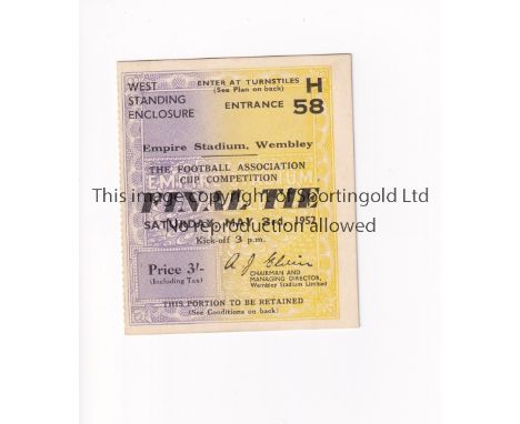 1952 FA CUP FINAL     Ticket for Arsenal v Newcastle United at Wembley 3/5/1952.    Good