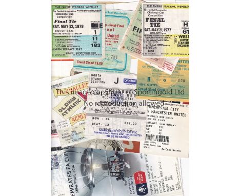 MANCHESTER UNITED FA CUP       Seventeen tickets for the FA Cup including 3 X Final ties at Wembley v Aston Villa 4/5/1957, L
