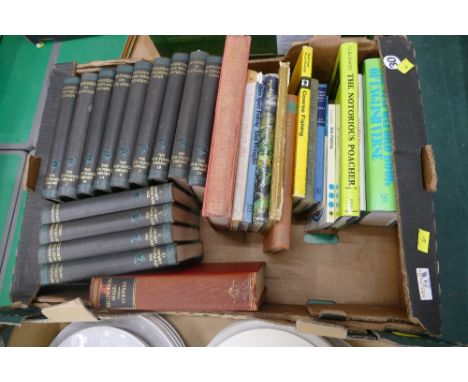 Box of books, The New Punch Library, 13 volumes, The Notorious Poacher, Hillingdon Hall etc 