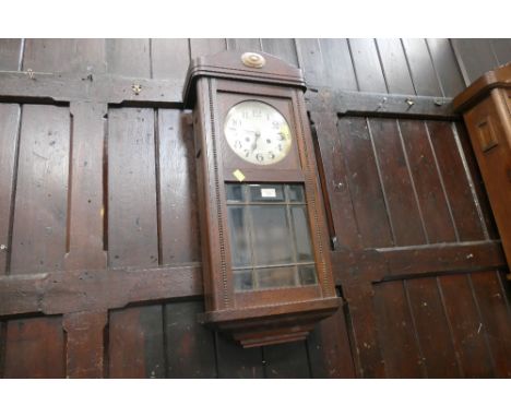 Early 20th century oak wall clock