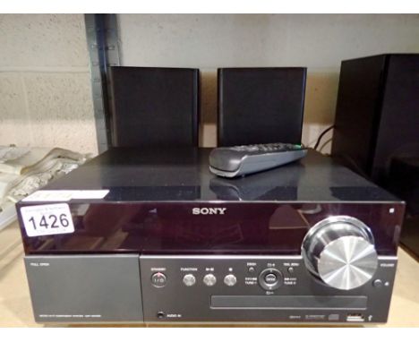 Sony HCD-MX500I mini hifi, CD/radio/Ipod dock, with remote control and speakers. Tested and working. All electrical items in 