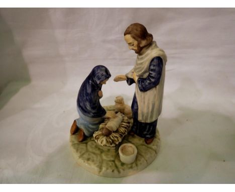Goebel ceramic nativity set. UK P&amp;P Group 2 (£20+VAT for the first lot and £4+VAT for subsequent lots) 