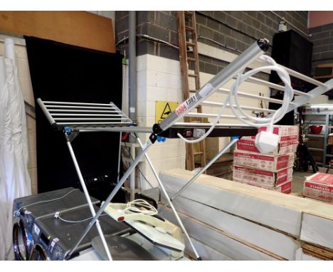 Minky #EV-230 heated clothes airer, tested and working, and a clothes press. All electrical items in this lot have been PAT t